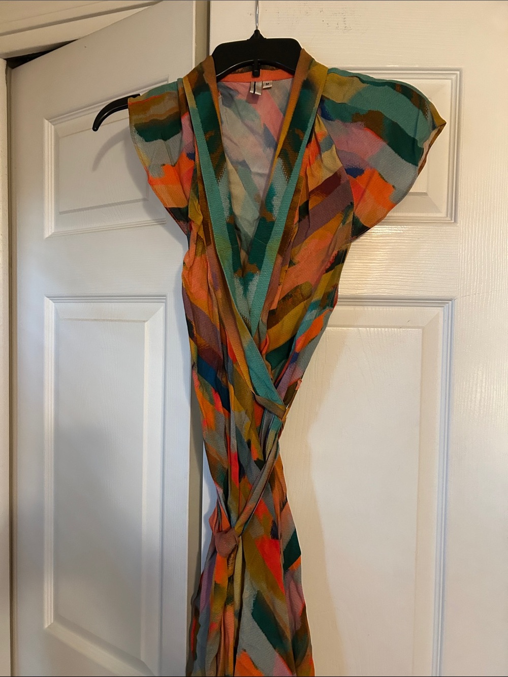 Blink London / Multicolor Abstract Print Wrap Dress - Women